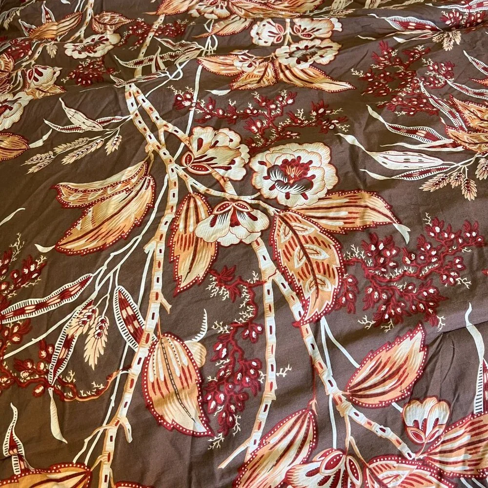 Martha Stewart Queen Size Floral Comforter Floral Print Comforter In Earthy Tone